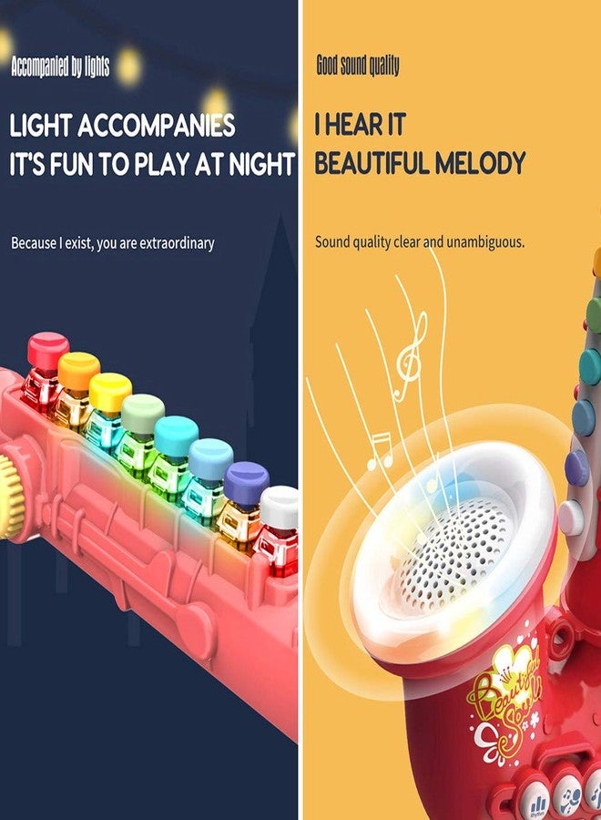 Smaroll Kids Saxophone Toy with Light and Sound,Multifunctional Early Educational Toys Musical Instrument Toy for Toddler Girls Boys Beginners Music Simulation Mini Saxophone, for Kids - Image 3